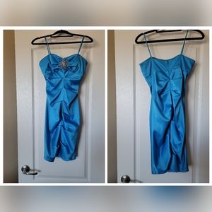 Turquoise Faviana Cocktail Dress Size S